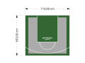 47M2/652X713CM SZARO-ZIELONE BOISKO DO KOSZYKÓWKI SPEEDSPORT HEXA POWER PRO