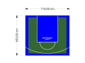 47M2/652X713CM ZIELONO-NIEBIESKIE BOISKO DO KOSZYKÓWKI SPEEDSPORT HEXA POWER PRO