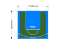 47M2/652X713CM ZIELONO-BŁĘKITNE BOISKO DO KOSZYKÓWKI SPEEDSPORT HEXA POWER PRO