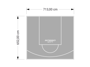 47M2/652X713CM SZARE BOISKO DO KOSZYKÓWKI SPEEDSPORT HEXA POWER PRO