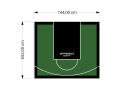 49M2/652X744CM ZIELONO-CZARNE BOISKO DO KOSZYKÓWKI SPEEDSPORT HEXA POWER PRO