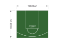 49M2/652X744CM ZIELONE BOISKO DO KOSZYKÓWKI SPEEDSPORT HEXA POWER PRO