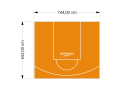 49M2/652X744CM POMARAŃCZOWE BOISKO DO KOSZYKÓWKI SPEEDSPORT HEXA POWER PRO