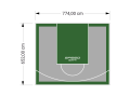 51M2/652X774CM SZARO-ZIELONE BOISKO DO KOSZYKÓWKI SPEEDSPORT HEXA POWER PRO