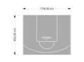 51M2/652X774CM SZARE BOISKO DO KOSZYKÓWKI SPEEDSPORT HEXA POWER PRO