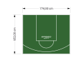 51M2/652X774CM ZIELONE BOISKO DO KOSZYKÓWKI SPEEDSPORT HEXA POWER PRO