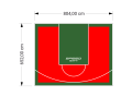 53M2/652X804CM CZERWONO-ZIELONE BOISKO DO KOSZYKÓWKI SPEEDSPORT HEXA POWER PRO
