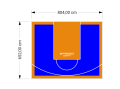 53M2/652X804CM NIEBIESKO-POMARAŃCZOWE BOISKO DO KOSZYKÓWKI SPEEDSPORT HEXA POWER PRO