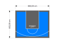 53M2/652X804CM BŁĘKITNO-GRAFITOWE BOISKO DO KOSZYKÓWKI SPEEDSPORT HEXA POWER PRO