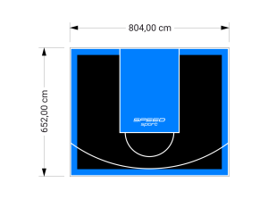 53M2/652X804CM CZARNO-NIEBIESKIE BOISKO DO KOSZYKÓWKI SPEEDSPORT HEXA POWER PRO