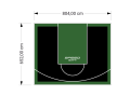53M2/652X804CM CZARNO-ZIELONE BOISKO DO KOSZYKÓWKI SPEEDSPORT HEXA POWER PRO