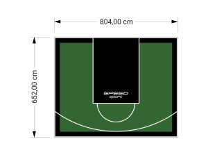 53M2/652X804CM ZIELONO-CZARNE BOISKO DO KOSZYKÓWKI SPEEDSPORT HEXA POWER PRO
