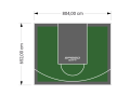 53M2/652X804CM ZIELONO-GRAFITOWE BOISKO DO KOSZYKÓWKI SPEEDSPORT HEXA POWER PRO