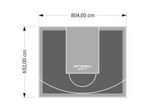 53M2/652X804CM GRAFITOWO-SZARE BOISKO DO KOSZYKÓWKI SPEEDSPORT HEXA POWER PRO