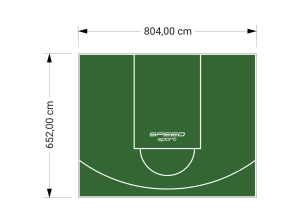 53M2/652X804CM ZIELONE BOISKO DO KOSZYKÓWKI SPEEDSPORT HEXA POWER PRO