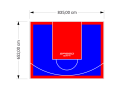 55M2/652X835CM NIEBIESKO-CZERWONE BOISKO DO KOSZYKÓWKI SPEEDSPORT HEXA POWER PRO