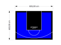 55M2/652X835CM NIEBIESKO-CZARNE BOISKO DO KOSZYKÓWKI SPEEDSPORT HEXA POWER PRO