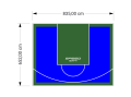 55M2/652X835CM NIEBIESKO-ZIELONE BOISKO DO KOSZYKÓWKI SPEEDSPORT HEXA POWER PRO