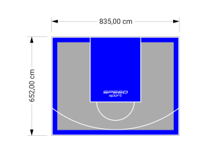 55M2/652X835CM SZARO-NIEBIESKIE BOISKO DO KOSZYKÓWKI SPEEDSPORT HEXA POWER PRO