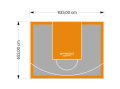 55M2/652X835CM SZARO-POMARAŃCZOWE BOISKO DO KOSZYKÓWKI SPEEDSPORT HEXA POWER PRO