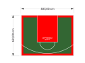 55M2/652X835CM ZIELONO-CZERWONE BOISKO DO KOSZYKÓWKI SPEEDSPORT HEXA POWER PRO
