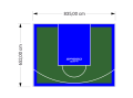 55M2/652X835CM ZIELONO-NIEBIESKIE BOISKO DO KOSZYKÓWKI SPEEDSPORT HEXA POWER PRO