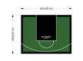 55M2/652X835CM ZIELONO-CZARNE BOISKO DO KOSZYKÓWKI SPEEDSPORT HEXA POWER PRO