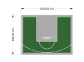 55M2/652X835CM ZIELONO-SZARE BOISKO DO KOSZYKÓWKI SPEEDSPORT HEXA POWER PRO