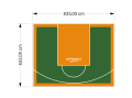 55M2/652X835CM ZIELONO-POMARAŃCZOWE BOISKO DO KOSZYKÓWKI SPEEDSPORT HEXA POWER PRO