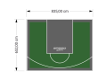 55M2/652X835CM ZIELONO-GRAFITOWE BOISKO DO KOSZYKÓWKI SPEEDSPORT HEXA POWER PRO