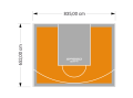 55M2/652X835CM POMARAŃCZOWO-SZARE BOISKO DO KOSZYKÓWKI SPEEDSPORT HEXA POWER PRO