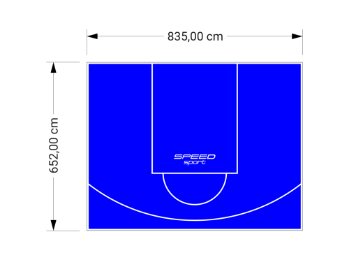 55M2/652X835CM NIEBIESKIE BOISKO DO KOSZYKÓWKI SPEEDSPORT HEXA POWER PRO
