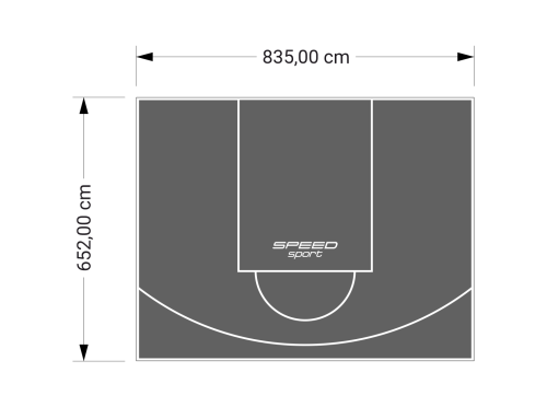 55M2/652X835CM GRAFITOWE BOISKO DO KOSZYKÓWKI SPEEDSPORT HEXA POWER PRO
