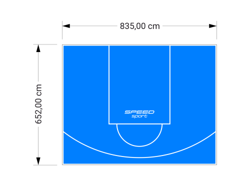 55M2/652X835CM BŁĘKITNE BOISKO DO KOSZYKÓWKI SPEEDSPORT HEXA POWER PRO