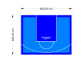 55M2/652X835CM BŁĘKITNO-NIEBIESKIE BOISKO DO KOSZYKÓWKI SPEEDSPORT HEXA POWER PRO