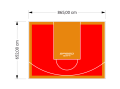 56M2/652X865CM CZERWONO-POMARAŃCZOWE BOISKO DO KOSZYKÓWKI SPEEDSPORT HEXA POWER PRO