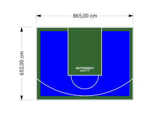 56M2/652X865CM NIEBIESKO-ZIELONE BOISKO DO KOSZYKÓWKI SPEEDSPORT HEXA POWER PRO