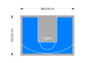 56M2/652X865CM BŁĘKITNO-SZARE BOISKO DO KOSZYKÓWKI SPEEDSPORT HEXA POWER PRO
