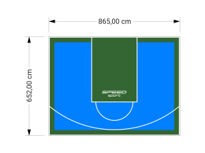 56M2/652X865CM BŁĘKITNO-ZIELONE BOISKO DO KOSZYKÓWKI SPEEDSPORT HEXA POWER PRO