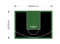 56M2/652X865CM CZARNO-ZIELONE BOISKO DO KOSZYKÓWKI SPEEDSPORT HEXA POWER PRO