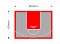 56M2/652X865CM SZARO-CZERWONE BOISKO DO KOSZYKÓWKI SPEEDSPORT HEXA POWER PRO