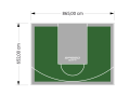 56M2/652X865CM ZIELONO-SZARE BOISKO DO KOSZYKÓWKI SPEEDSPORT HEXA POWER PRO