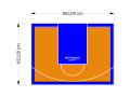 56M2/652X865CM POMARAŃCZOWO-NIEBIESKIE BOISKO DO KOSZYKÓWKI SPEEDSPORT HEXA POWER PRO
