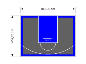 56M2/652X865CM GRAFITOWO-NIEBIESKIE BOISKO DO KOSZYKÓWKI SPEEDSPORT HEXA POWER PRO