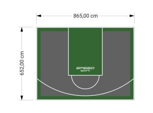 56M2/652X865CM GRAFITOWO-ZIELONE BOISKO DO KOSZYKÓWKI SPEEDSPORT HEXA POWER PRO