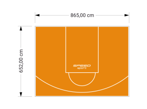 56M2/652X865CM POMARAŃCZOWE BOISKO DO KOSZYKÓWKI SPEEDSPORT HEXA POWER PRO