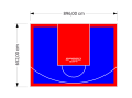 59M2/652X896CM NIEBIESKO-CZERWONE BOISKO DO KOSZYKÓWKI SPEEDSPORT HEXA POWER PRO