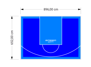 59M2/652X896CM NIEBIESKO-BŁĘKITNE BOISKO DO KOSZYKÓWKI SPEEDSPORT HEXA POWER PRO