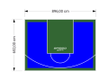59M2/652X896CM NIEBIESKO-ZIELONE BOISKO DO KOSZYKÓWKI SPEEDSPORT HEXA POWER PRO