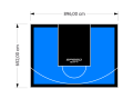 59M2/652X896CM BŁĘKITNO-CZARNE BOISKO DO KOSZYKÓWKI SPEEDSPORT HEXA POWER PRO